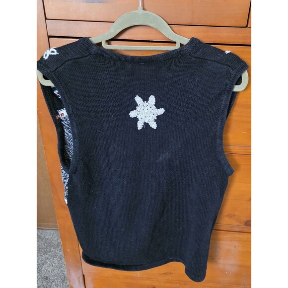 Vintage Bobbie Brooks Christmas Sweater Vest Size Small Holiday Snowman - Picture 3 of 8